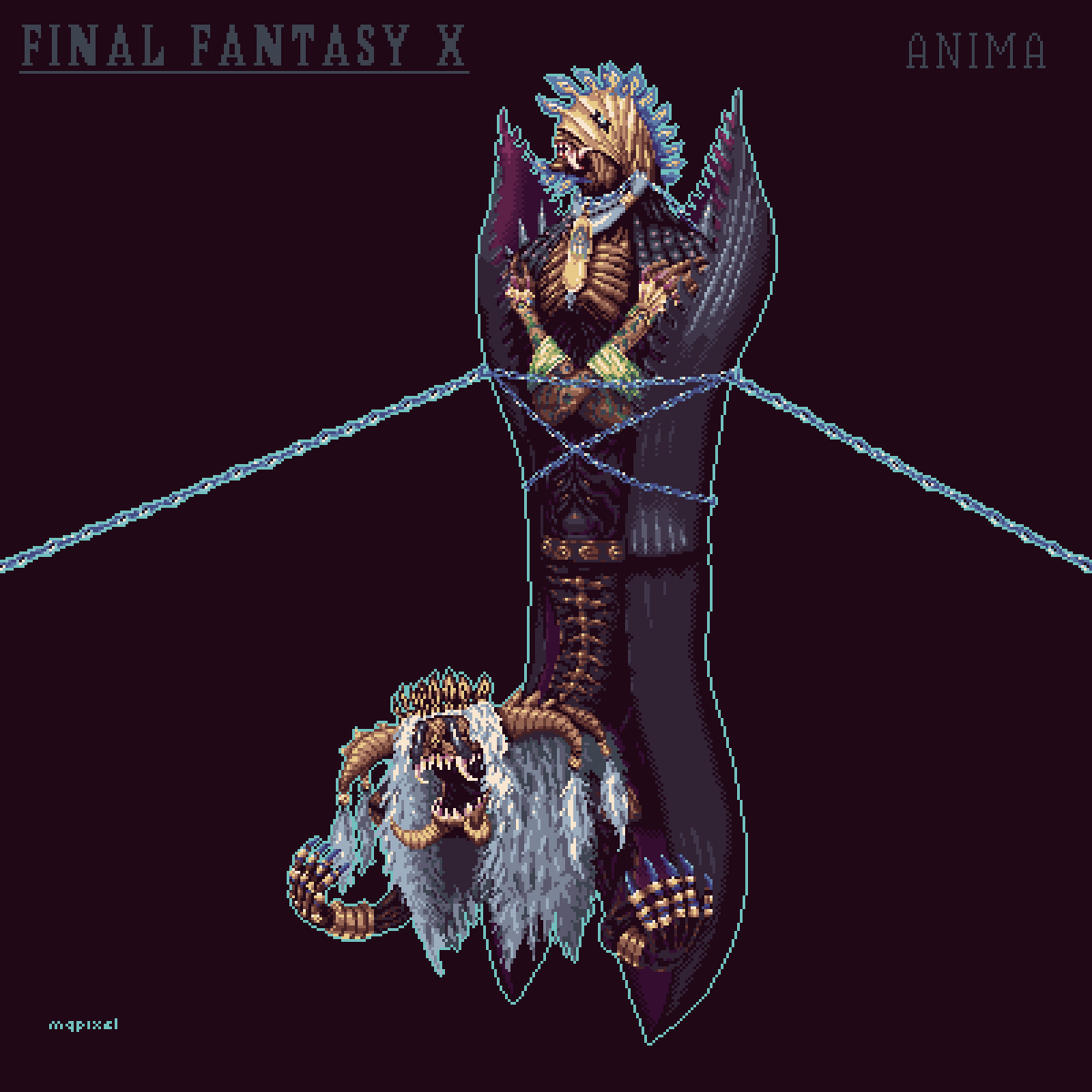 MQuetzal_Pixel's tweet photo. Something that I needed to draw. I felt that urge and here it is. 

My favourite aeon (summoning).

#pixelart #Pixel #FinalFantasy #FinalfantasyX https://t.co/oIbUX40RxA