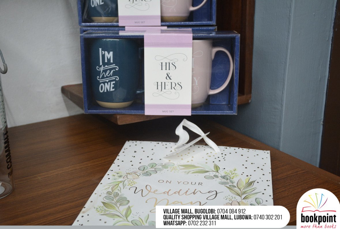 What’s sweeter than two people in love tying the knot? 💍 This adorable His &amp; Hers mug set! Every cup of tea will be a little reminder of your thoughtful gift. ☕❤️ Pick up yours in-store today. #BookpointUG #MoreThanBooks