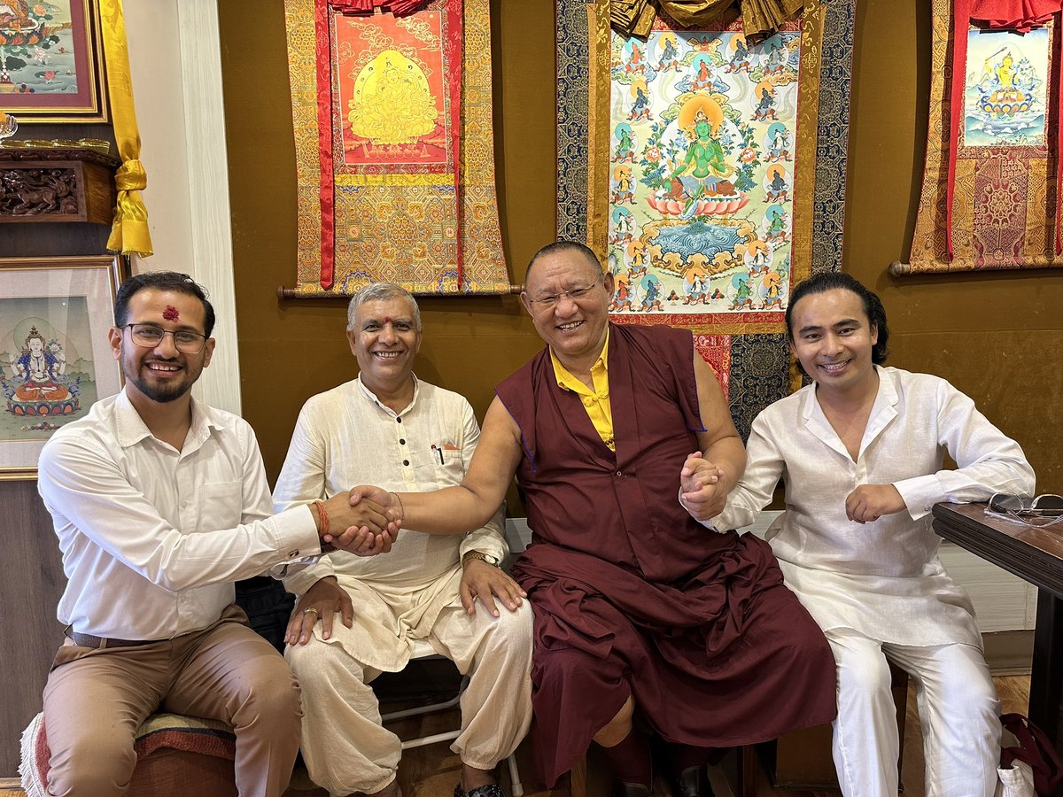 sarojsinghthap2's tweet image. It was pleasure seeing two Buddhist Teachers & Scholars Dzongsar Khenpo Khyenrab Punya Parajuli & old friend Suvas Tamang .