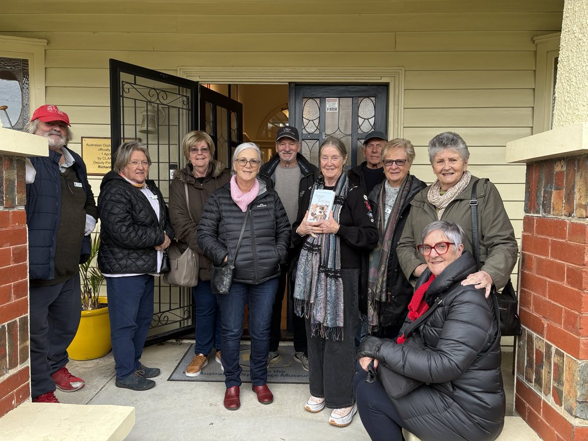 CLAN_AU's tweet image. Thanks to 12visitors to the Australian Orphanage Museum ##Geelong 
From #StLeonards #Probus
Marilyn not in pic,Dad was in orphanage #Sheffield UK 
Another had cousins in Home Melbourne 
⁦@tanya_plibersek⁩ 
⁦@VolGeelong⁩ 
⁦@HumansinGeelong⁩ 
⁦@CareLeavers⁩