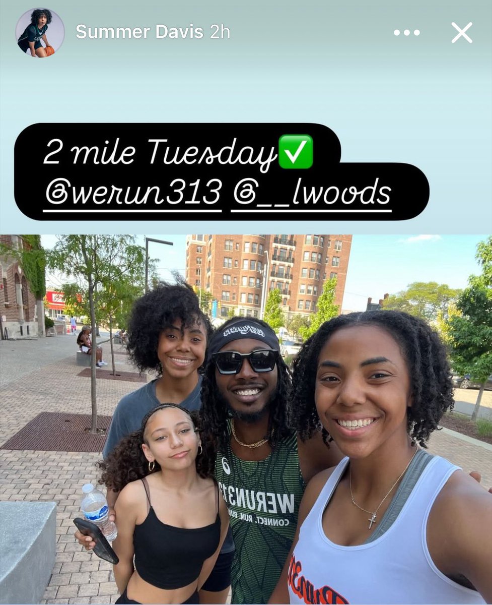 DavisTwins123's tweet photo. We’ve been getting it in this summer. Here’s a peek! #WeRun313 #2MileTuesdays #DavisTwins @GeorgetownWBB https://t.co/PnYcDpuP6M