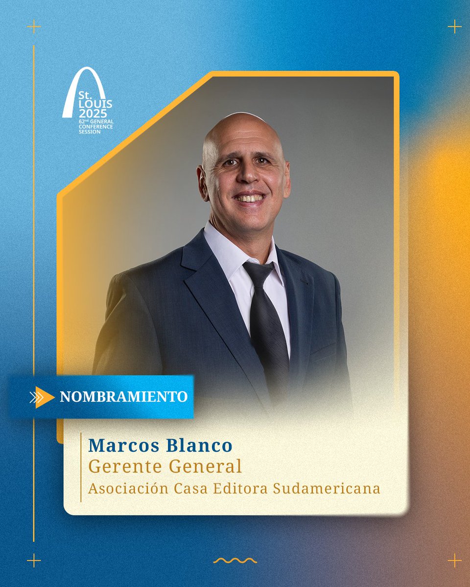 La Junta Directiva de la División Sudamericana escogió al 𝗣𝗿. 𝗠𝗮𝗿𝗰𝗼𝘀 𝗕𝗹𝗮𝗻𝗰𝗼 como su nuevo Gerente General, quien asume la misión de liderar esta institución🙏 . Invitamos a unirse en oración por el liderazgo de nuestra Editorial.