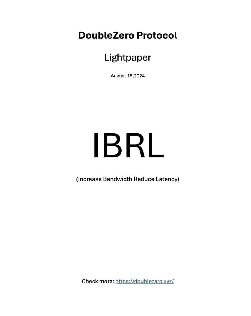Hypnogaba (@hypnogaba) on Twitter photo For those who was not able to read whole 20 pages of <a href="/doublezero/">DoubleZero</a> Whitepaper, I have made a Lightpaper , which in easy and simple way explains the mission and idea of the protocol For those who was not able to read whole 20 pages of <a href="/doublezero/">DoubleZero</a> Whitepaper, I have made a Lightpaper , which in easy and simple way explains the mission and idea of the protocol