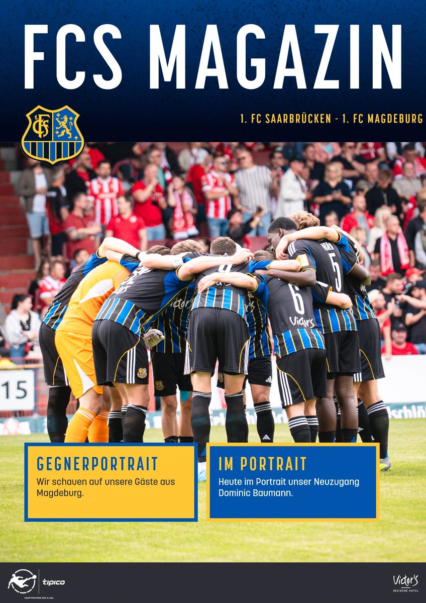 fussballarchiv1's tweet image. Zum heutigen Spiel im #dfbpokal zwischen dem @ersterfcs und dem 1. FC Magdeburg hat der Heimverein das digitale Magazin veröffentlicht. #programmheft #EINMALIMMER fc-saarbruecken.de/magazin/