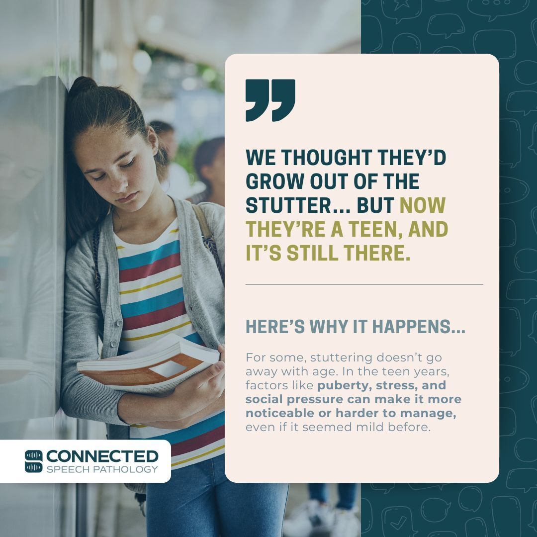 💬 Your teen’s voice matters. With the right support, it can come through clearly. Learn more ➡️ tinyurl.com/csp-getstarted

#connectedslp #speechtherapy #slp #stuttering #teens