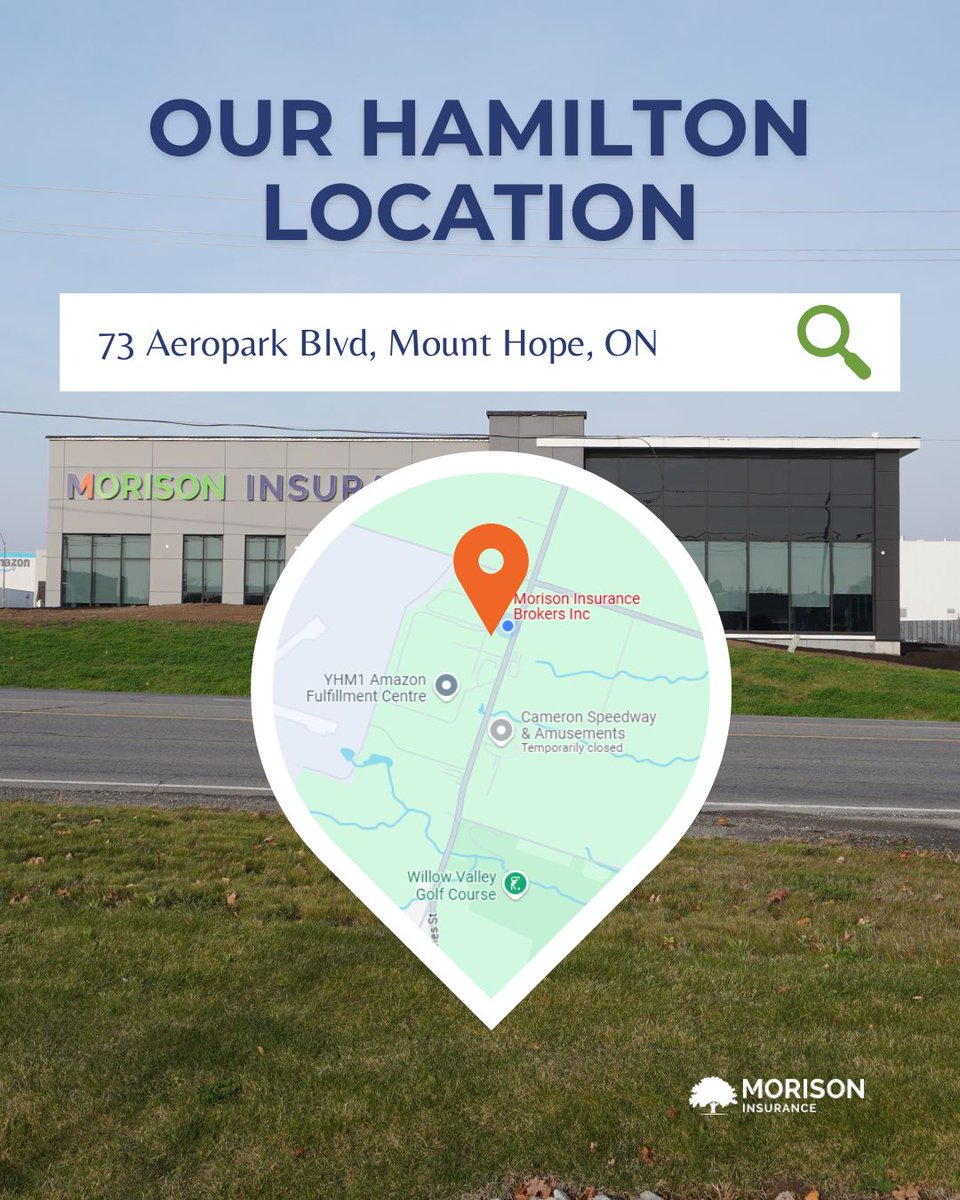 MorisonIns's tweet image. Have you visited our Hamilton office yet? 🤔 We're located at 73 Aeropark Blvd. and are eager to assist you with all your insurance needs!📍🙌 Our dedicated team is committed to providing personalized service. 🌟 Drop by and meet us today!  #HamiltonOffice #InsuranceExperts
