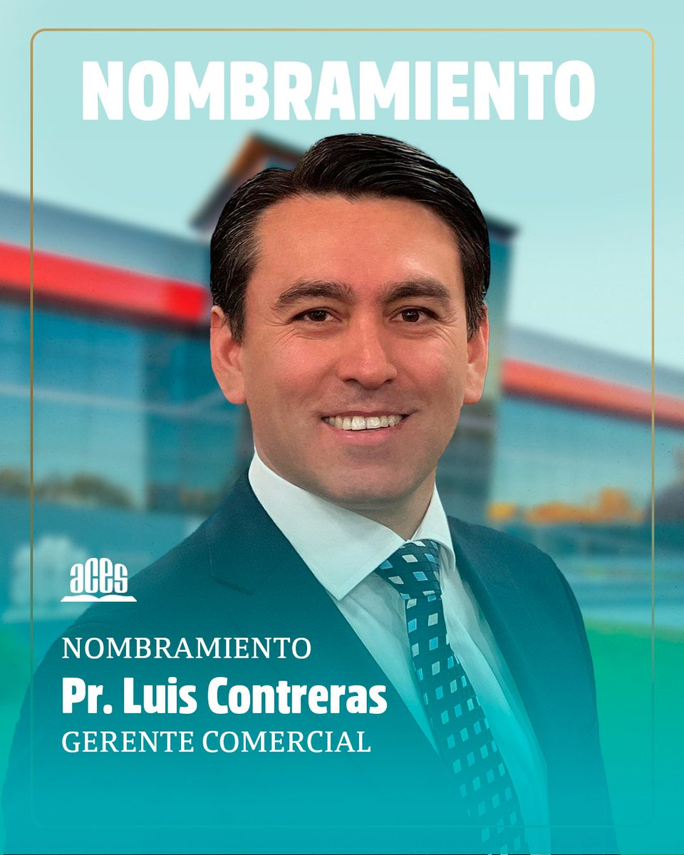 La Junta Directiva de la Editorial ACES eligió al 𝗣𝗿. 𝗟𝗨𝗜𝗦 𝗖𝗢𝗡𝗧𝗥𝗘𝗥𝗔𝗦 como su nuevo gerente comercial.
También le damos la bienvenida a su esposa, Nadieska, y a sus hijos, Martín y Esteban, a la familia de ACES.