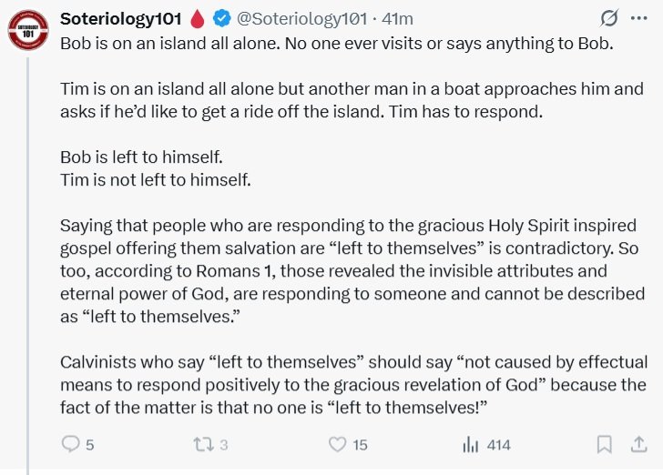 🚨 "Left to themselves" is referring to the internal nature inclined towards sin catigory...

Leighton tells his audience that “left to themselves” is about externals, who gets a visitor in a boat. But his own site says the problem begins inside.

Even Leighton’s website concedes