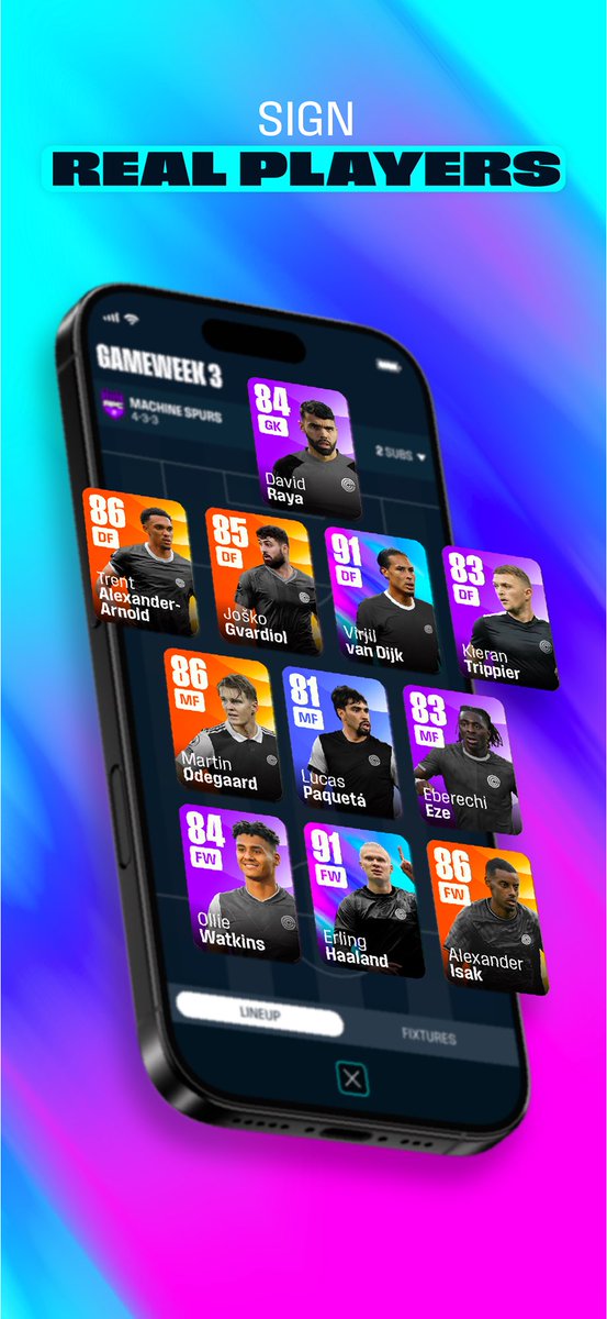 jontyb's tweet photo. CLUB Football Manager is now live: https://t.co/ChwbLmims4
At Formation Games, we set out to reimagine football management and fantasy games—keeping the excitement of real players and real matches, but making it casual, simpler, social, and built for mobile.
Share with friends! https://t.co/LncRzGZdJN