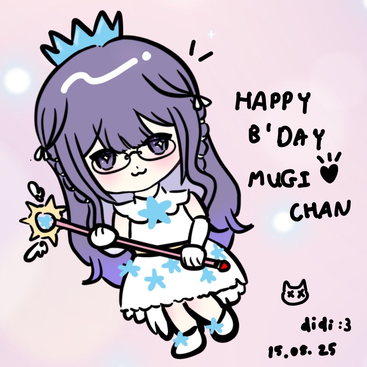 dxdichi's tweet photo. ┈┈┈┈┈┈┈┈┈┈┈┈┈
♡ Happy Birthday Mugi! ♡
┈┈┈┈┈┈┈┈┈┈┈┈┈
มุกิตัว secret ! 🎂✨
แอบเขินเพราะรีบวาดไปหน่อยคับ
แต่มีความรักให้เต็มเปี่ยม 💜 #MugiFA https://t.co/SyuWA08bWB