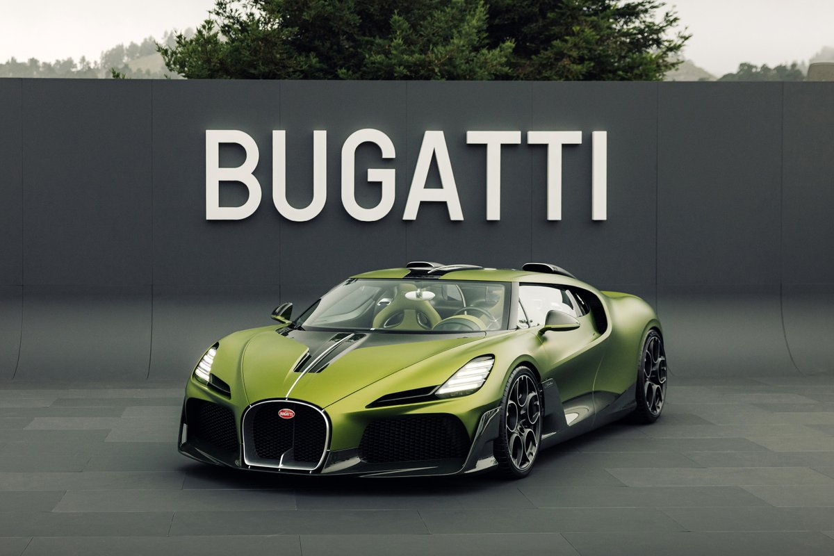 Bugatti's tweet image. From Molsheim to Monterey Car Week. ​

Today, the BUGATTI BROUILLARD begins the Programme Solitaire era with its public debut.​

#BUGATTI #SOLITAIRE #BUGATTIBrouillard #MCW25 #TheQuail​
–​
bugatti.link/consumption