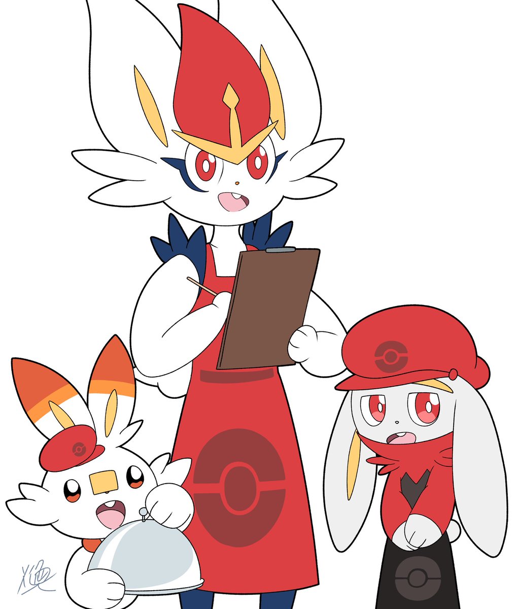 그래도 꾸역꾸역 그린 식당 알바하는 염버니 래비풋 에이스번 세 식구.
이걸 보며 오늘도 내일도 열심히 근무한다!
#ヒバニーの日
#ラビフットの日
#エースバーンの日