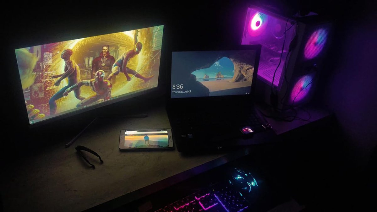 CodyAviral's tweet photo. "Late-night grind mode: Coding, campaigns, and creativity powered by RGB vibes. 💻✨ #Programming #DigitalMarketing #WorkstationGoals" https://t.co/KhmQ3OJGxY