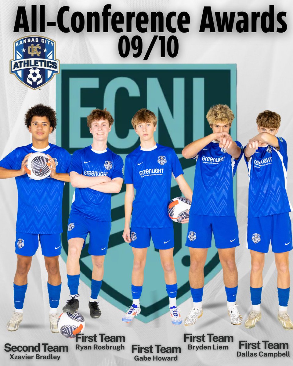 Put your hands together for our KC Athletics <a href="/ECNLboys/">ECNL Boys</a> All Conference Award Winners!  <a href="/AthleticsKCECNL/">KC Athletics ECNL</a>