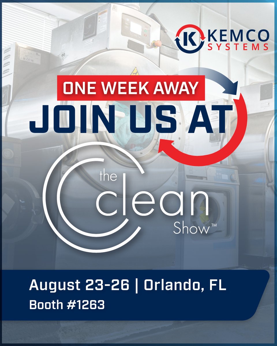 We are officially one week out from the 2025 Clean Show, the largest exposition for laundering, dry cleaning, textile care services, supplies and equipment in North America. Don't forget to stop by booth #1263 to meet our team.