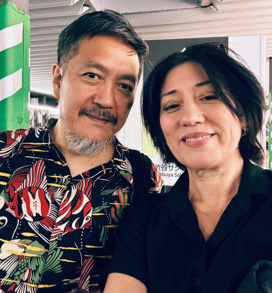 A brill night out with Mitsuo Tate (Cocteau Twins/FLat 7/TateFX fuzz etc) catching up on the last decades of happenings and reminiscences, and enjoying some splendid refreshments in Shibuya. Beer in a cold tin tumbler is my new revelation. Joy! 😊