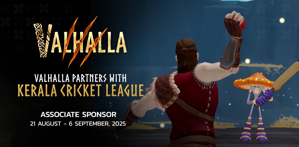 Valhalla Partners with Kerala Cricket League to Connect with Millions of Fans

Valhalla continues its strategic expansion in sports by partnering with the Kerala Cricket League as an associate sponsor.

This exciting tournament will feature 6 teams from the state of Kerala And is