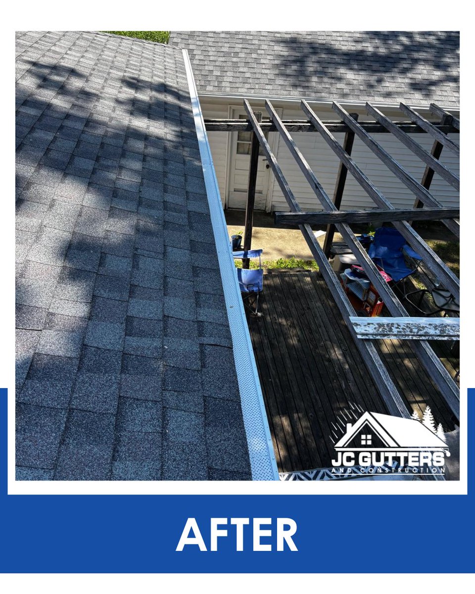 JC_Gutters's tweet photo. From worn out to weather-ready in Eastlake!
✅ Complete roof replacement
✅ Gutter cleaning
✅ Gutter guard installation

#JCgutters #GutterCleaning #GutterGuards #Eastlake #Ohio #BeforeAndAfter #Cleveland #roof #guttercleaning #gutters #guttermaintenance #roofingexperts https://t.co/hHoAN7IbKb