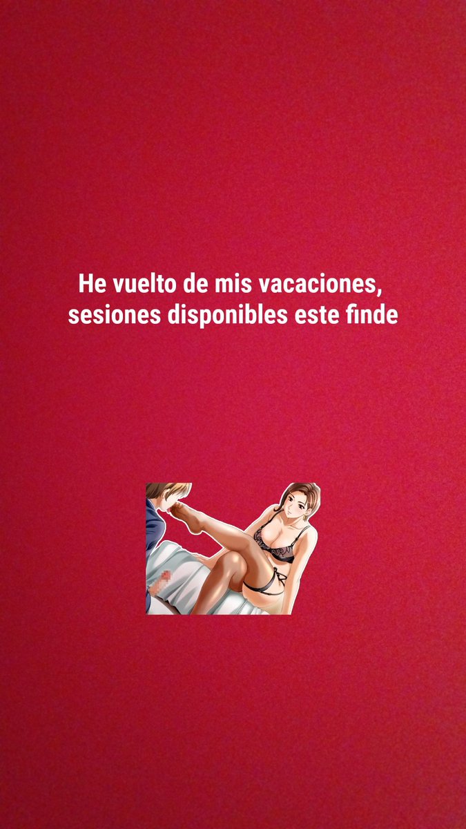 He vuelto de mis vacaciones, sesiones disponibles este finde 

#femdom #mistress #madrid