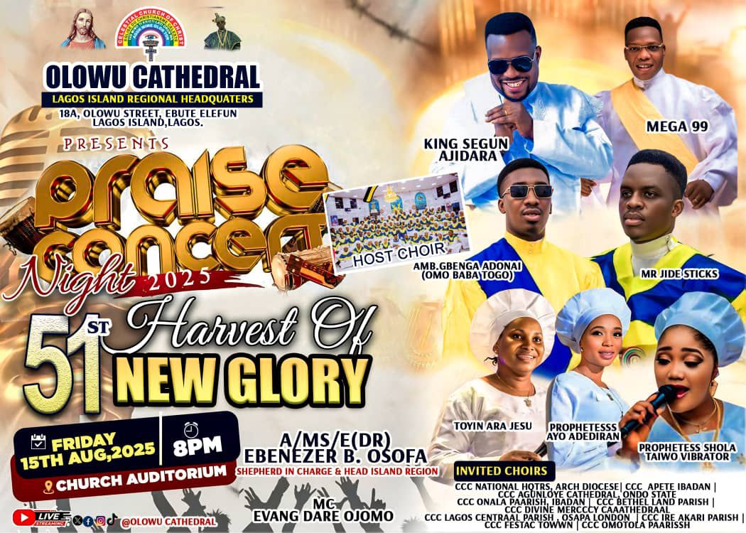 mega99onelove's tweet photo. I will be live at CCC OLOWU CATHEDRAL, Lagos Island for their praise concert night.
Time: 8pm
#1luv #mega99 #megasuperstar
#eminimega https://t.co/lTFjxNabJy