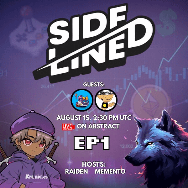 sidelinedco's tweet image. Introducing Sidelined, a live show about crypto gaming, with a dash of DeFi, capital markets, and onchain insights.
First guest: @Jihoz_Axie,  discussing Ronin’s “return to home”. Bonus guest: @vert1dkrn
Hosts: @raidenkrn & @Web3_Memento
