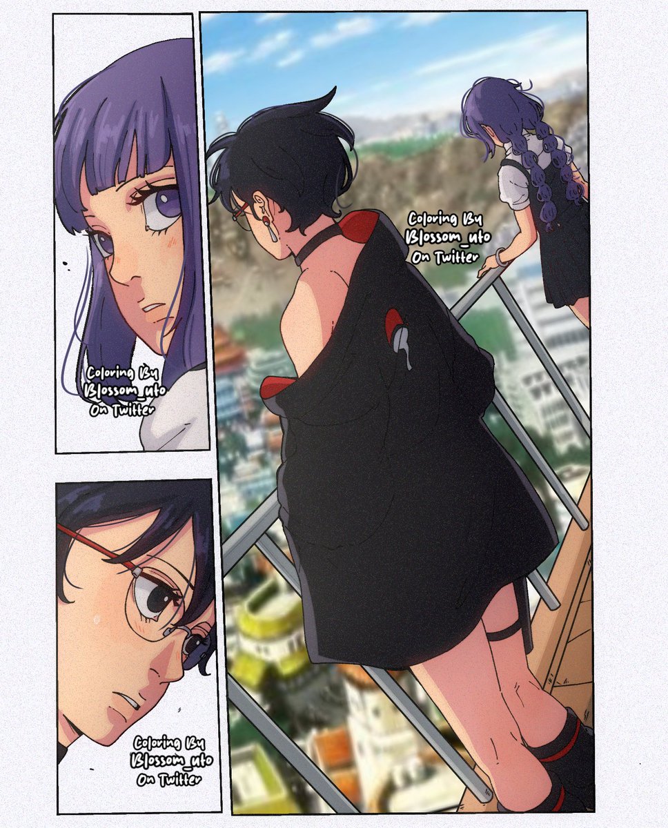 Sarada Uchiha and Sumire Kakei Coloring 🥗🍇 #BorutoTwoBlueVortex