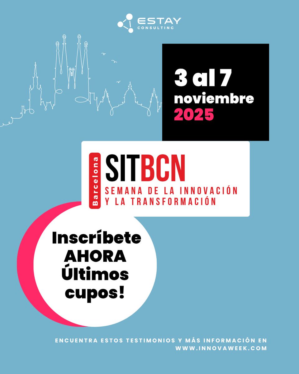 "Me mostró cómo la innovación abierta transforma realidades". Michel Atucha, Director de Tecnología, alumni de #SITBCN
Quedan menos de 3 semanas para el cierre de inscripciones (3 de Sep)
Asegura tu cupo: f.mtr.cool/jgrnprkglz