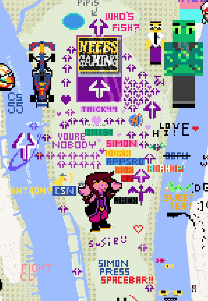 If you want to join this growing mess, follow the link below to join the alliance! 💜

Once you sign in, you can click on the icon with three lil' people to open the alliance screen where there's a leaderboard a link to our home in Wilmington. wplace.live/join?id=0198aa…