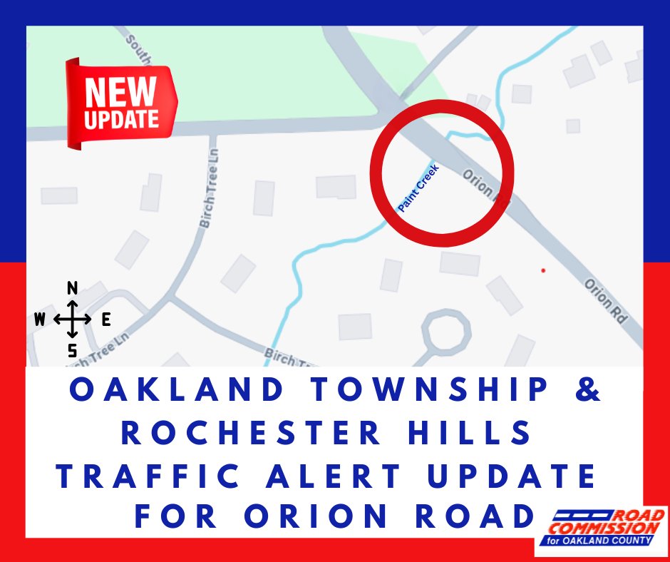 Orion Road at Dutton Road expected to reopen the evening of Monday, Aug. 18. Consumers Energy continues to repair utilities and expects to complete work on Monday.
rcocweb.org/AlertCenter.as…