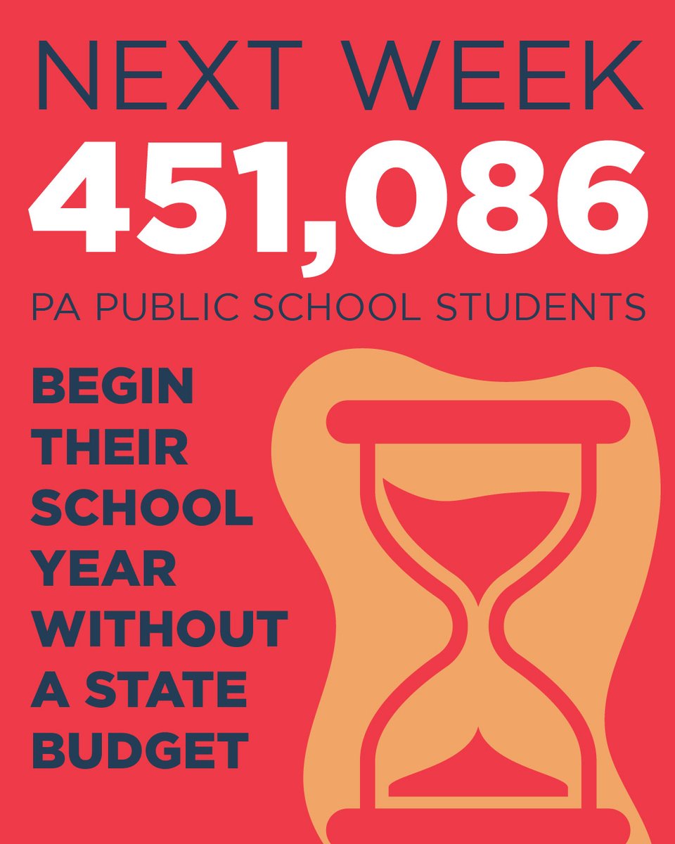 Next week, nearly 500,000 PA public school students will be back in their classrooms ready to learn. Yet, education funding for the school year is still uncertain thanks to the #PABudget impasse.