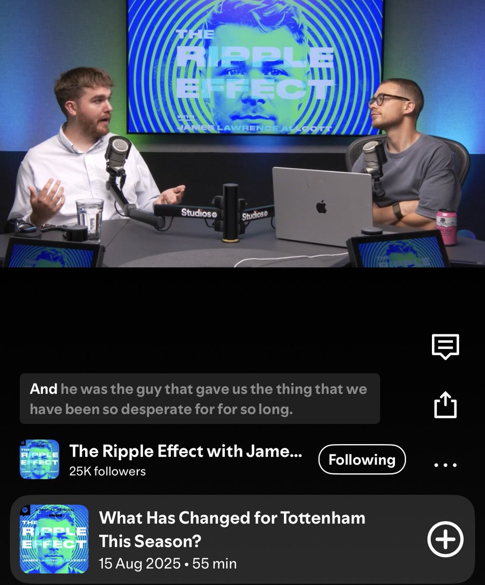 Ben Bowman (@ben_bowman_) on Twitter photo Had a big old chat about Tottenham with <a href="/jamesallcott/">James Allcott</a> on The Ripple Effect, out today 💙 Had a big old chat about Tottenham with <a href="/jamesallcott/">James Allcott</a> on The Ripple Effect, out today 💙