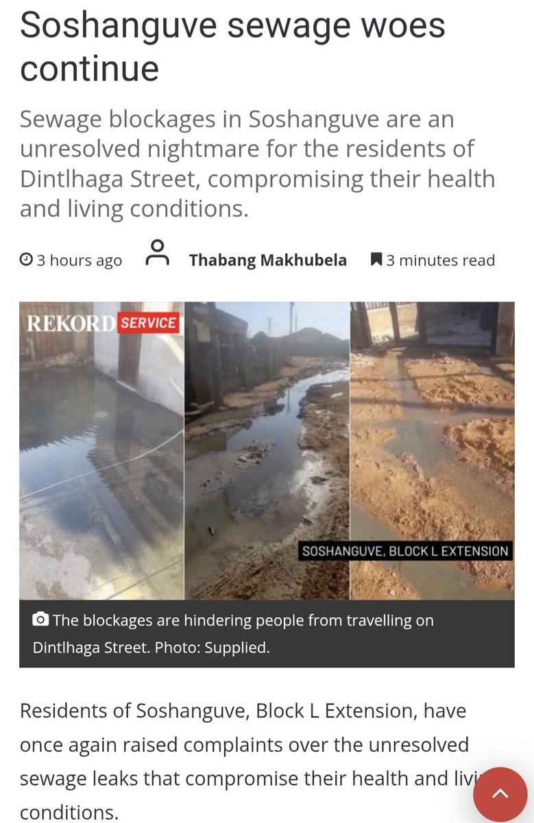 No man, this is the fourth article about this issue in the last two weeks. These residents of Soshanguve are going through the most. Power outages, water shortages, and streets flooding with sewerage. Tshwane leadership. Nowhere.