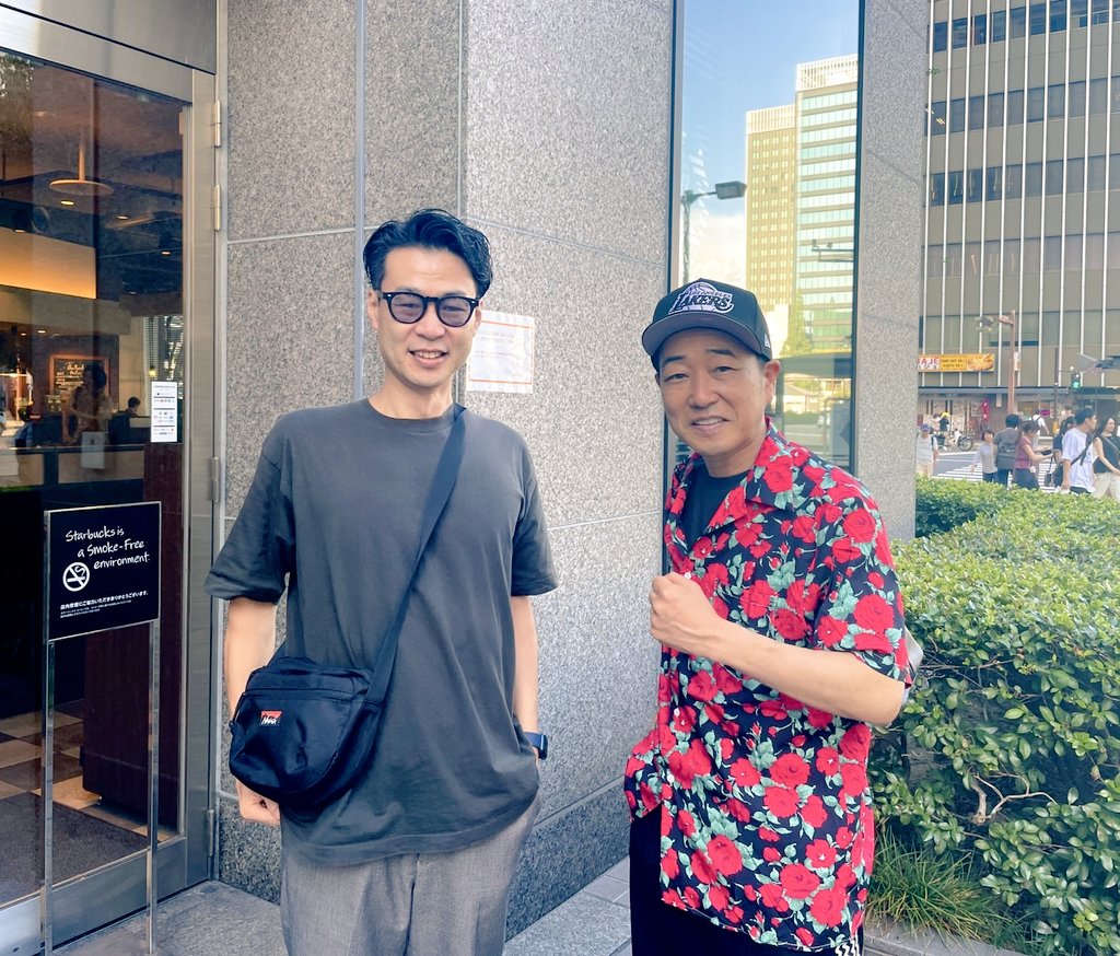 今日、10年ぶりぐらいに盟友と会って語り合いました。お互い歳を重ねたなあ🤣　
#シーモネーター＆DJ TAKI-SHIT