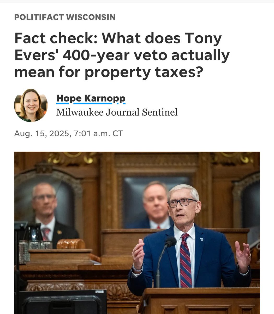JerryPonioWI's tweet image. December is Coming!

Property Tax bills will be hitting mailboxes. 

*The Tony Tax on your property bill ends in the year 2425, growing exponentially.

@AFPWI @AFPhq