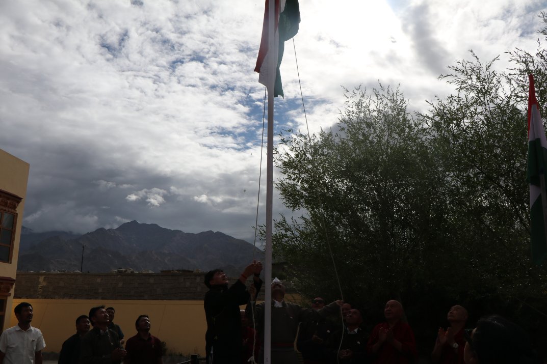 cibsladakh's tweet photo. The 79th Independence Day was celebrated in Central Institute of Buddhist Studies, Choglamsar, Leh with great zeal today, the 15th August, 2025. https://t.co/xQwhGwvQ3K