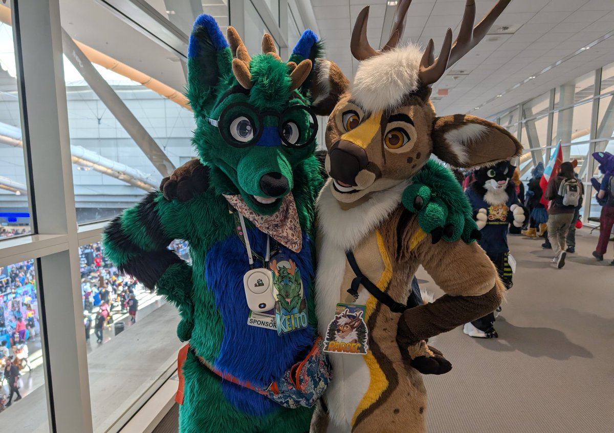 ๐ณ๏ธโ๐ KeitoTheDolf ๐ณ๏ธโ๐ (@keitothewolf) on Twitter photo Two deer hanging out at #anthrocon2025, one green, one adorable :3
๐ฆ: <a href="/ParsecIsOP/">Parsec ๐ฆ MP</a>
#FursuitFriday Two deer hanging out at #anthrocon2025, one green, one adorable :3
๐ฆ: <a href="/ParsecIsOP/">Parsec ๐ฆ MP</a>
#FursuitFriday