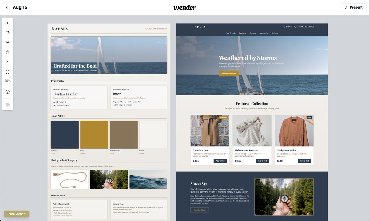 My current obsession is first generating a brand guide and then @ mentioning that from another artboard to generate a website design. I find this method really increases the variability of styles I can easily create.