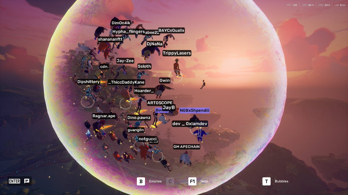 When the view &amp; vibes are immaculate in <a href="/OthersideMeta/">Othersidemeta</a>

Meet at the Clubhouse. The Clubhouse is a bubble up in the sky...