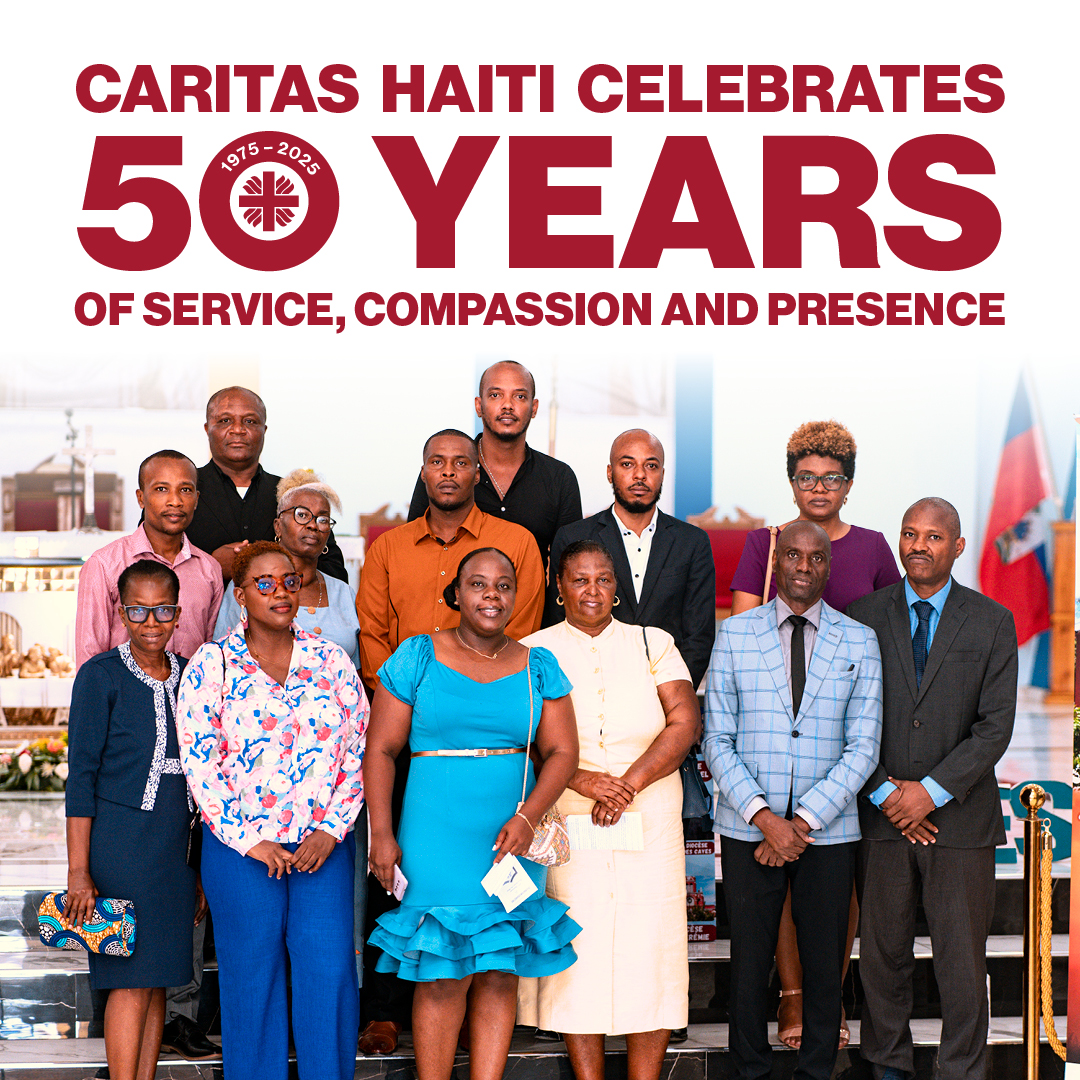 iamCARITAS's tweet photo. Assumption Day reminds us of the hope that’s been at the heart of Caritas Haiti’s mission for 50 years. Père Yvel Germain shares how they’re responding to today’s challenges https://t.co/Y8KghwmvFy 

#CaritasHaiti50 #Haiti @CaritasHaiti https://t.co/zSle16Q4NS