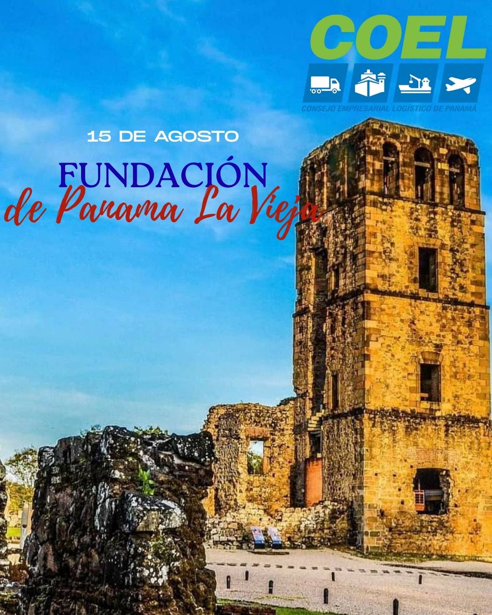 506 años de Panamá La Vieja

Desde el Consejo Empresarial Logístico (COEL) celebramos un año más de historia y cultura de este importante sitio patrimonial, cuna de la ciudad de Panamá y testigo del desarrollo de nuestro país.
Fundada el 15 de agosto de 1519