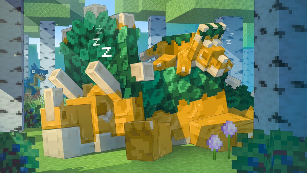 Mommy and kiddie Thorncrest are napping; be careful not to wake them! 💤

#Minecraft #thorncrest #Dinosaurs #MinecraftAddOn #ExtinctDinosaurs #Teaser #Shapescape