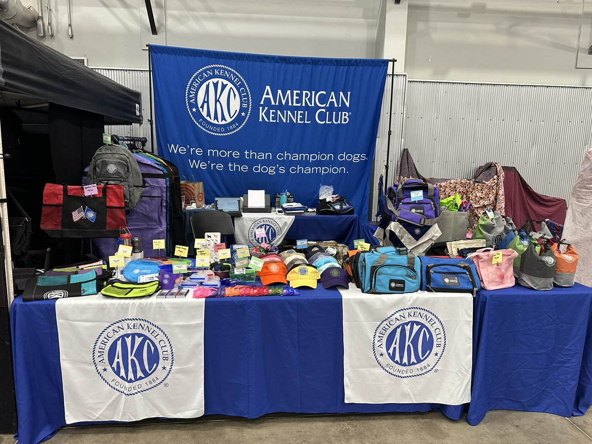 Doghandlers's tweet photo. Good morning from Colorado! 

The AKC Booth is located outside of Rings 1 &amp; 2, inside of the main building. Today we are enjoying the plethora of specialities and group shows taking place and will be open for Saturday &amp; Sunday of Greeley Kennel Club. 

We look forward to seeing! https://t.co/1qdDct0Mwp