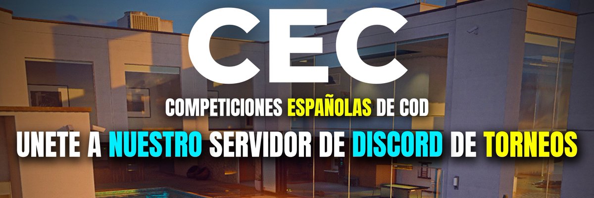Competiciones Españolas de CallofDuty

Únete a Nuestro Servidor Discord para participar en nuestros torneos. 

Discord: discord.gg/RHVhKRz5eP
twitch: twitch.tv/competicionese…
Youtube: youtube.com/@CECtorneosCal…
Instagram: instagram.com/competicionese…