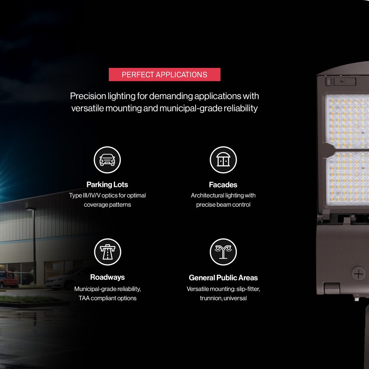 ArchipelagoLED's tweet image. LSBX | Liberty makes outdoor lighting adaptable ๐ก Swap optics in seconds ๐
ฟ๏ธ๐ฃ๏ธ One fixture, multiple usesโbuilt for contractors who value speed & precision. #LightingFlexibility #ProjectSolutions