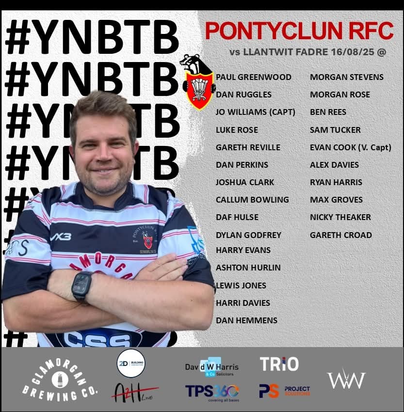 The boys are back in action tomorrow with our first pre-season fixture. We travel to Llantwit Fadre RFC as we continue our preparations for the 2025-26 season. Go well boys!!! #rugbyfamily #rugbyunion #PONTYCLUNRFC #YNBTB #rugbylife #rugby