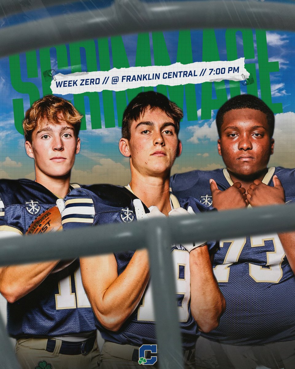 ☘️Irish Football Friday☘️

Week 0
📍 - Franklin Central
⌚️ - 7pm

#HereComeTheIrish