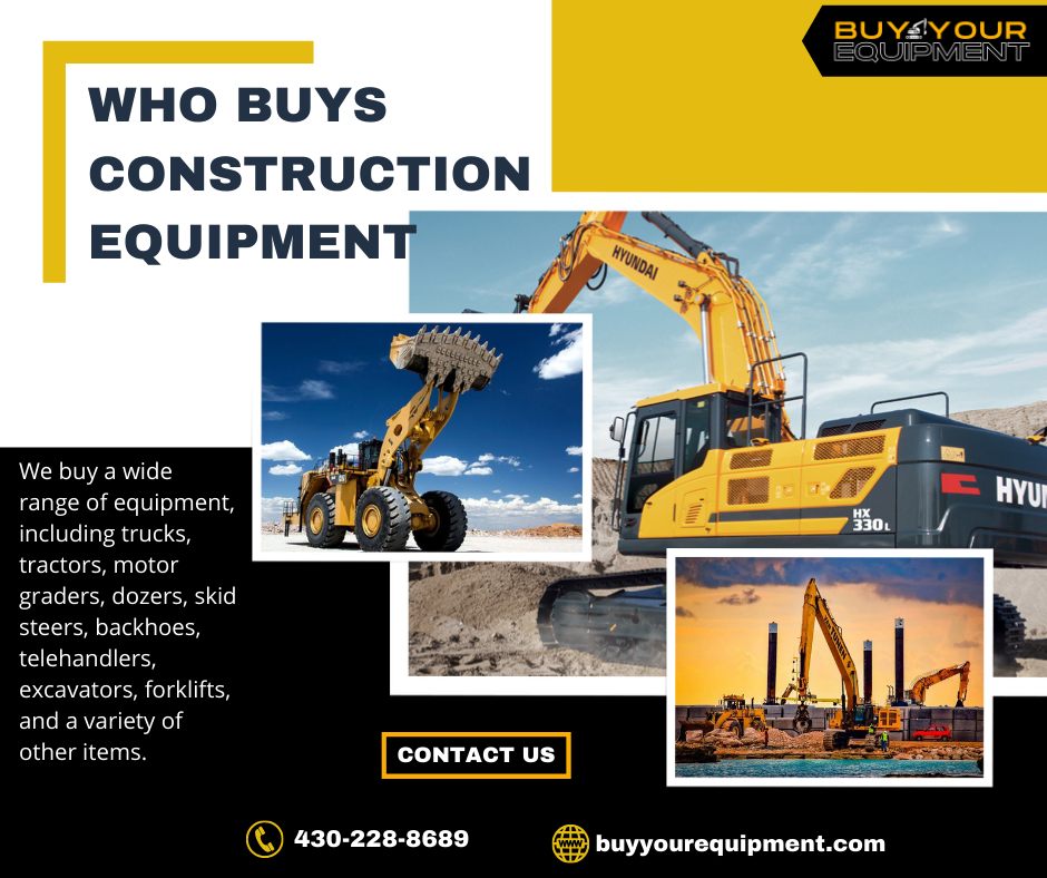 Contact us today at 945-400-6965 or visit buyyourequipment.com and turn your equipment into cash now!
#whobuyheavyequipment #whobuyequipmenttrader #webuyheavyandmediumequipment #Whobuysequipment #Whobuyssoilfilledequipment #whobuysloaders #Whobuysheavyequipmentmachinery
