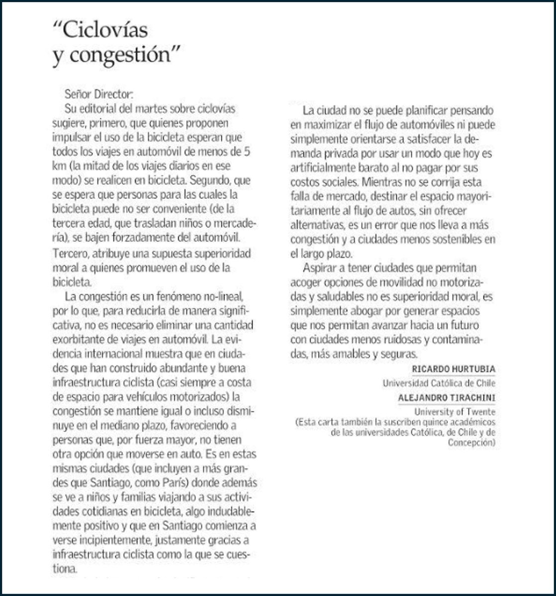 El martes pasado en Elmer salió una editorial anónima llena de "falacias de hombre de paja" y que se apoya principalmente en un argumento de "superioridad moral" para cuestionar la promoción de la bicicleta. Esta es la respuesta de 17 académicos que trabajan en temas de ciudad