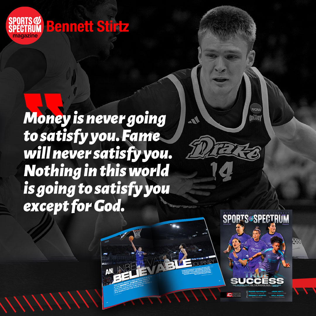 Only God satisfies.

To learn how <a href="/bennett_stirtz/">Bennett Stirtz</a> went from a Division II unknown to a March Madness star, check out his feature in our latest magazine!

loom.ly/Dz5zZfU