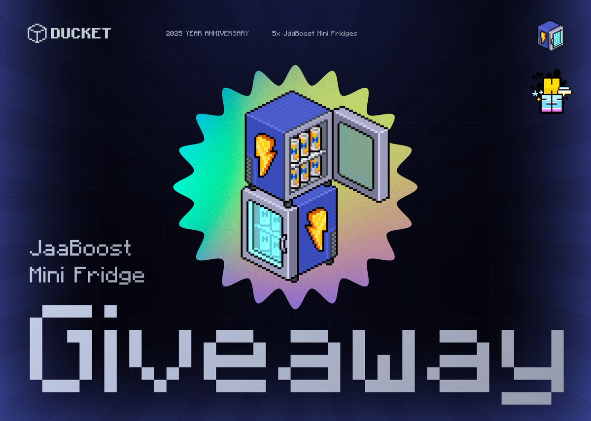 Ducket.net (@ducketofficial) on Twitter photo 🍰Ducket x Habbo25✨
🍰GIVEAWAY
🍰JääBoost Mini Fridge
- Like + RT
- Follow <a href="/DucketOfficial/">Ducket.net</a>
- Reply with your username + hotel
- tag a friend and #Habbo25
#Habbo25 🍰Ducket x Habbo25✨
🍰GIVEAWAY
🍰JääBoost Mini Fridge
- Like + RT
- Follow <a href="/DucketOfficial/">Ducket.net</a>
- Reply with your username + hotel
- tag a friend and #Habbo25
#Habbo25